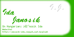 ida janosik business card